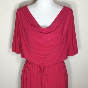 Scoop Neck Elastic Waist Slip-On Dress